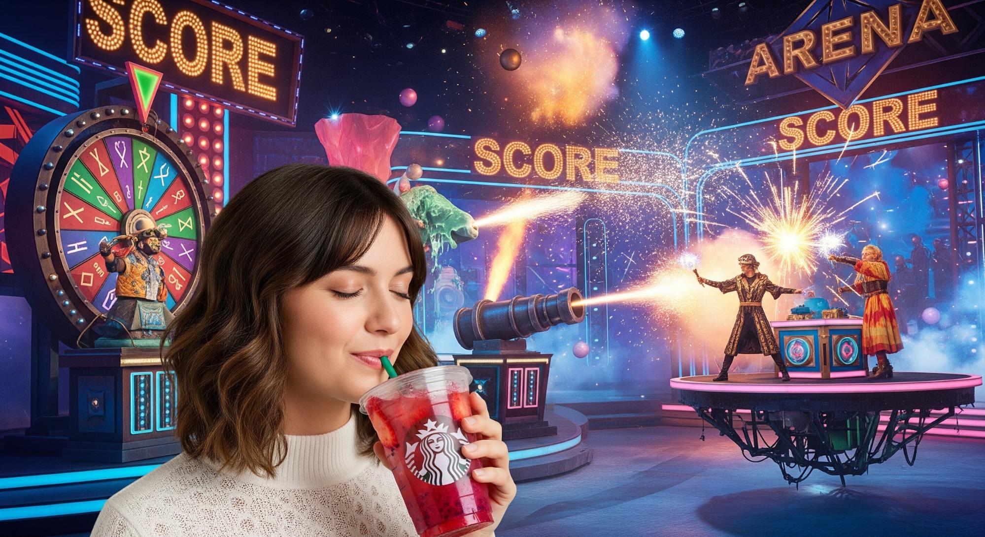 Starbucks Beast Games collaboration drink promotion