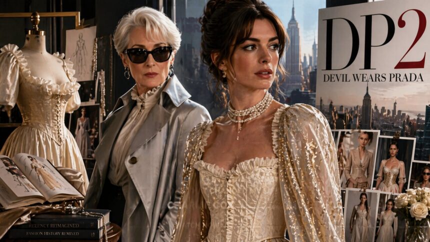 Modern Regency fashion trend inspired by The Devil Wears Prada 2 premiere looks