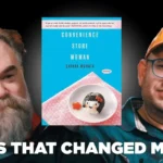 comedian Mike Drucker reflecting on identity and societal expectations through Sayaka Murata's novel